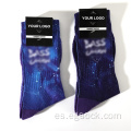 Novedad impresa calcetines galaxy